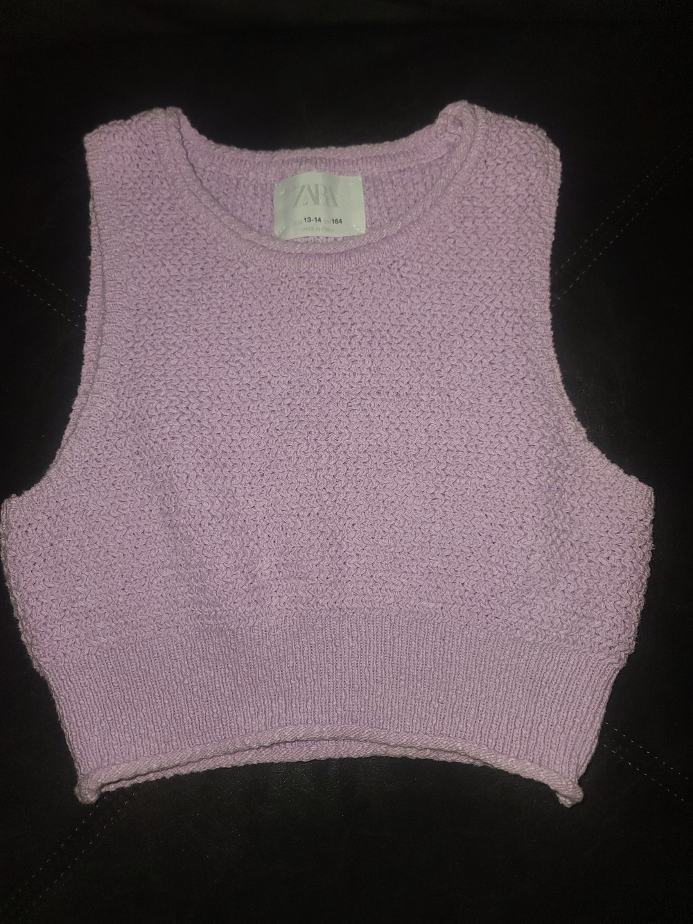 Zara Kids, Light Purple Knit Cropped Tank
